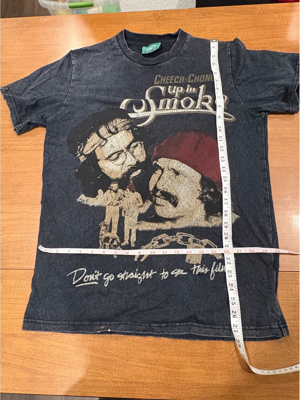 Cheech & Chong Up in Smoke Graphic T-Shirt Small Black-121